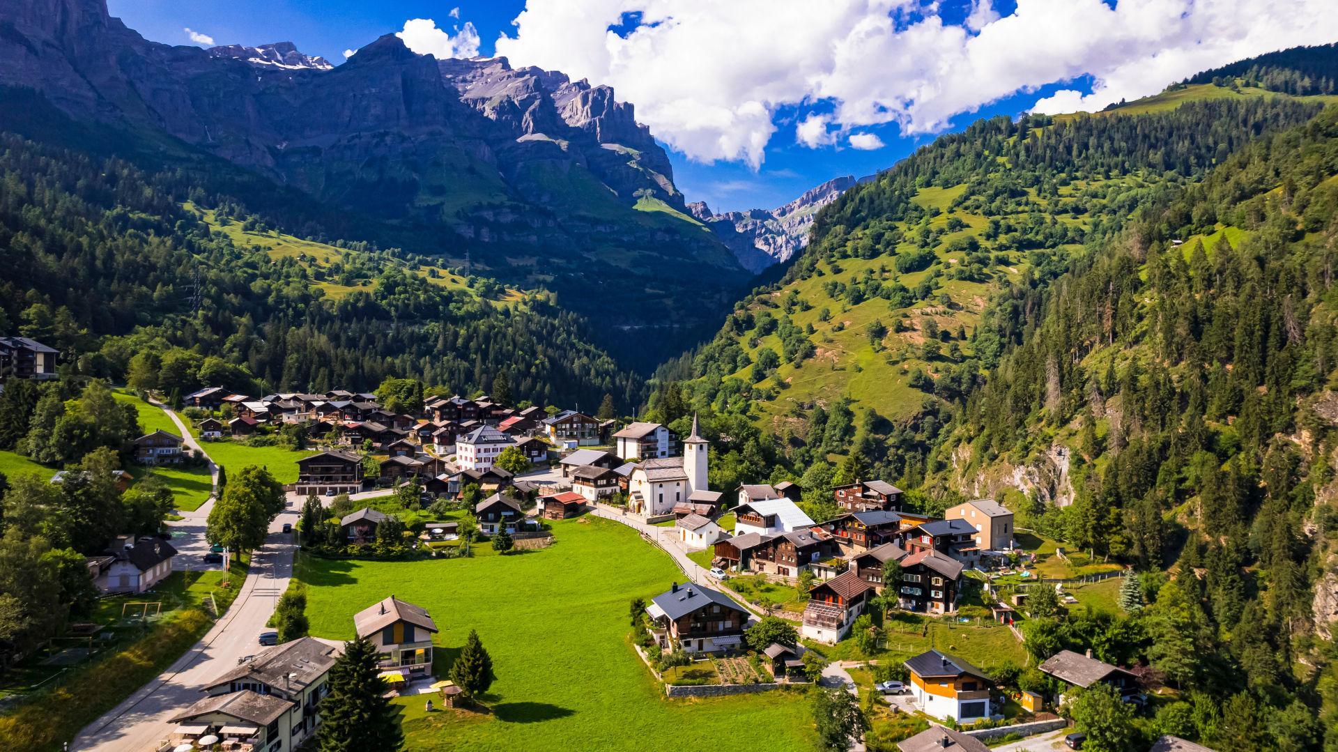 Swiss Alps mountains in Switzerland